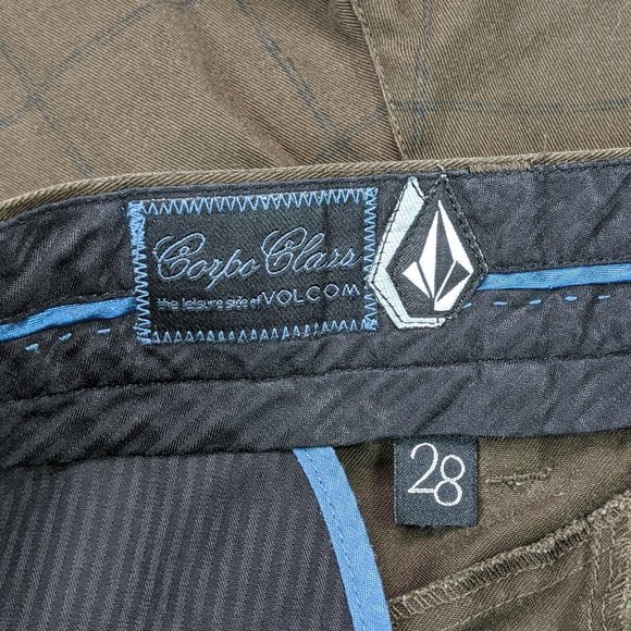 Volcom Frickin Plaid Chino Size 28 Brown Shorts - Picture 3 of 4